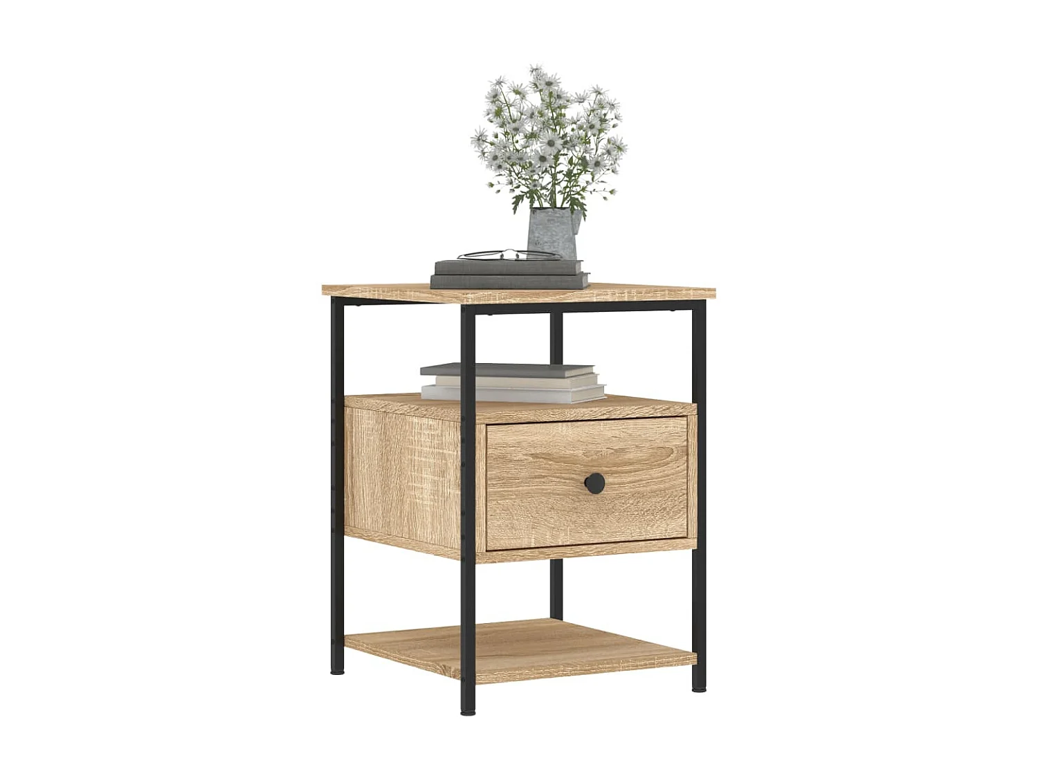 2er-Set Nachttische Nachtschrank Sonoma-Eiche 40x42x56 cm Holzwerkstoff -RN45245