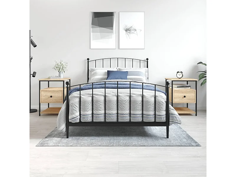 2er-Set Nachttische Nachtschrank Sonoma-Eiche 40x42x56 cm Holzwerkstoff -RN45245