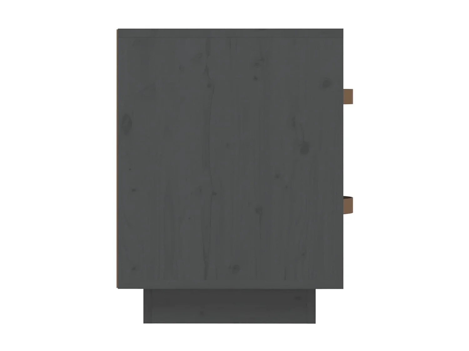 Nachttisch Grau Nachtschrank 40x34x45 cm Massivholz Kiefer -RN81900