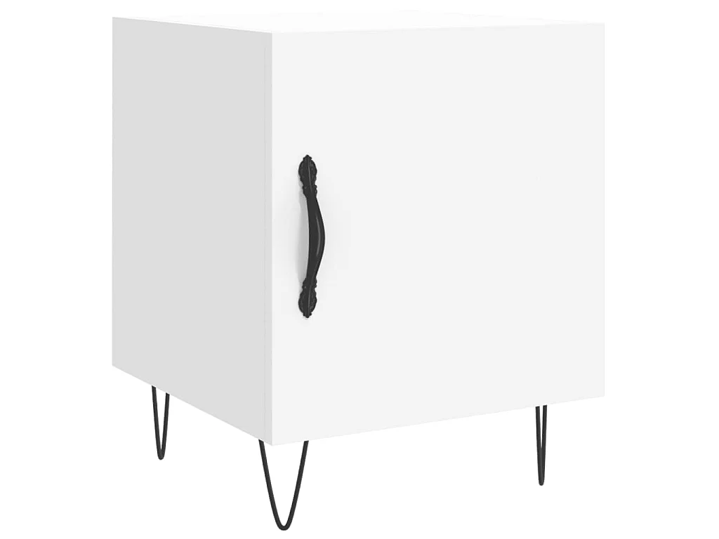 2er-Set Nachttische Nachtschrank Weiß 40x40x50 cm Holzwerkstoff -RN20290