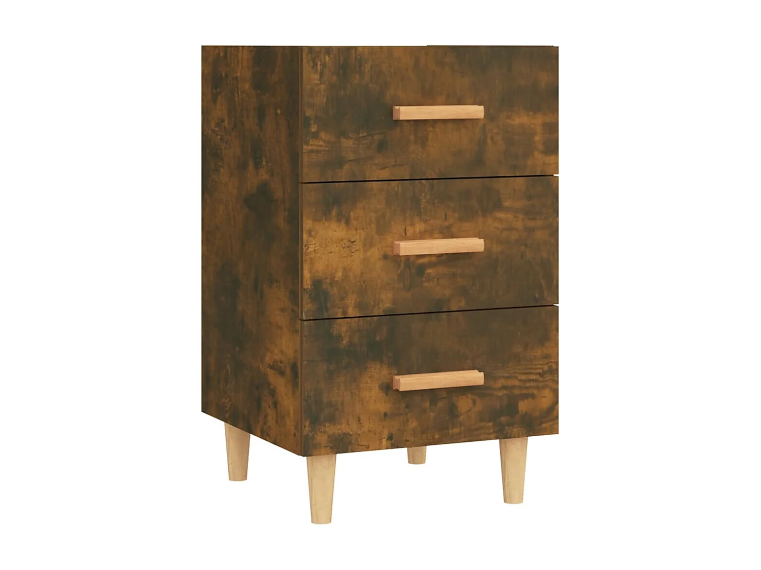 Nachttisch Nachtschrank Räuchereiche 40x40x66 cm Holzwerkstoff -RN75808