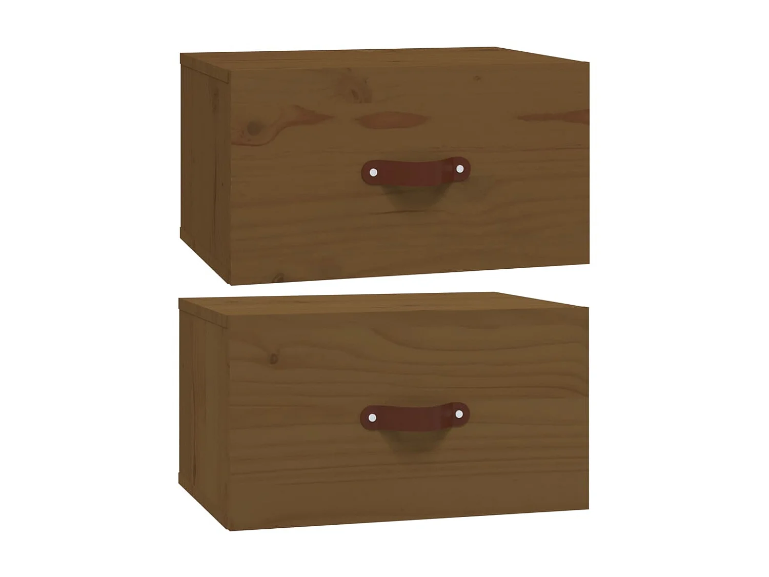 2er-Set Wand-Nachttische Nachtschrank Honigbraun 40x29,5x22 cm -RN15705