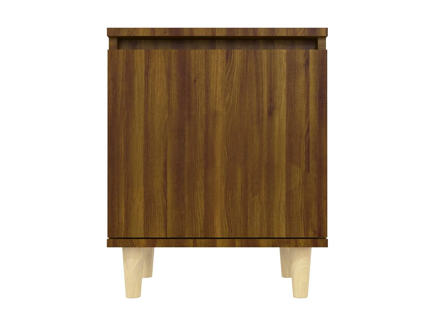 2er-Set Nachttische Nachtschrank Massivholz-Beinen Braun Eiche 40x30x50cm -RN68853