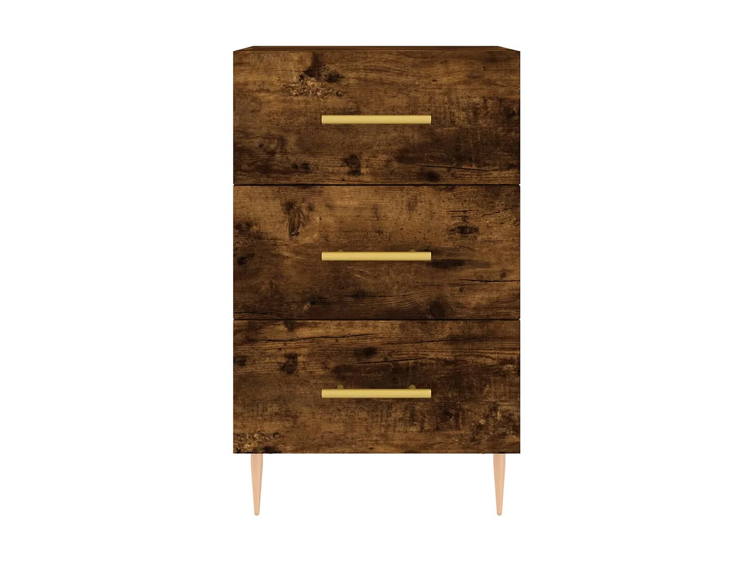 Nachttisch Nachtschrank Räuchereiche 40x40x66 cm Holzwerkstoff -RN12959