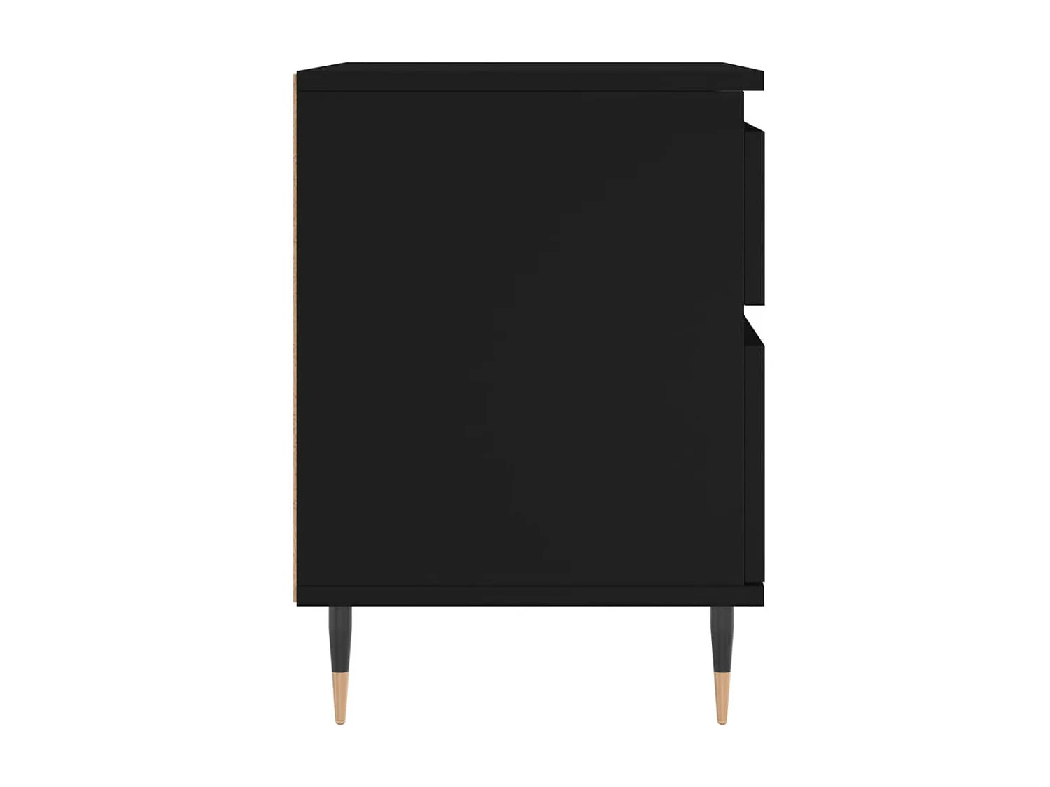 Nachttisch Nachtschrank Schwarz 40x35x50 cm Holzwerkstoff -RN42532