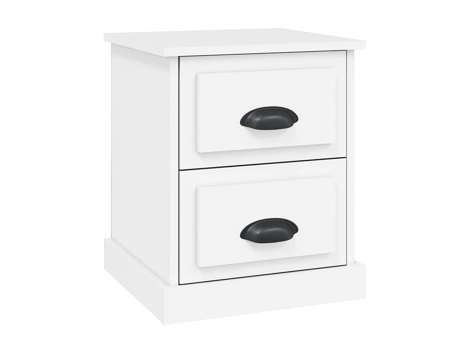 Nachttisch Nachtschrank Weiß 39x39x47,5 cm Holzwerkstoff -RN30369