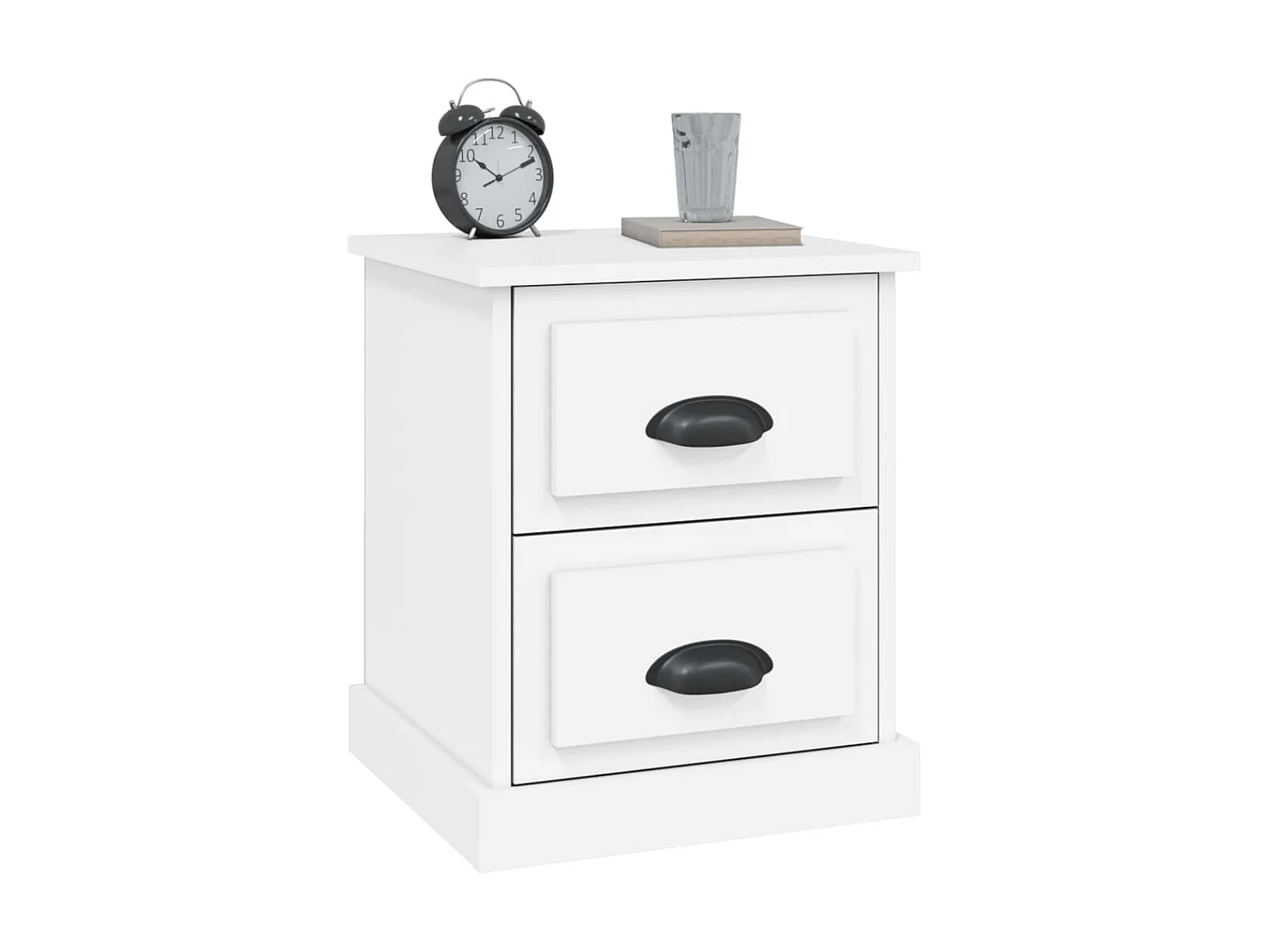 Nachttisch Nachtschrank Weiß 39x39x47,5 cm Holzwerkstoff -RN30369