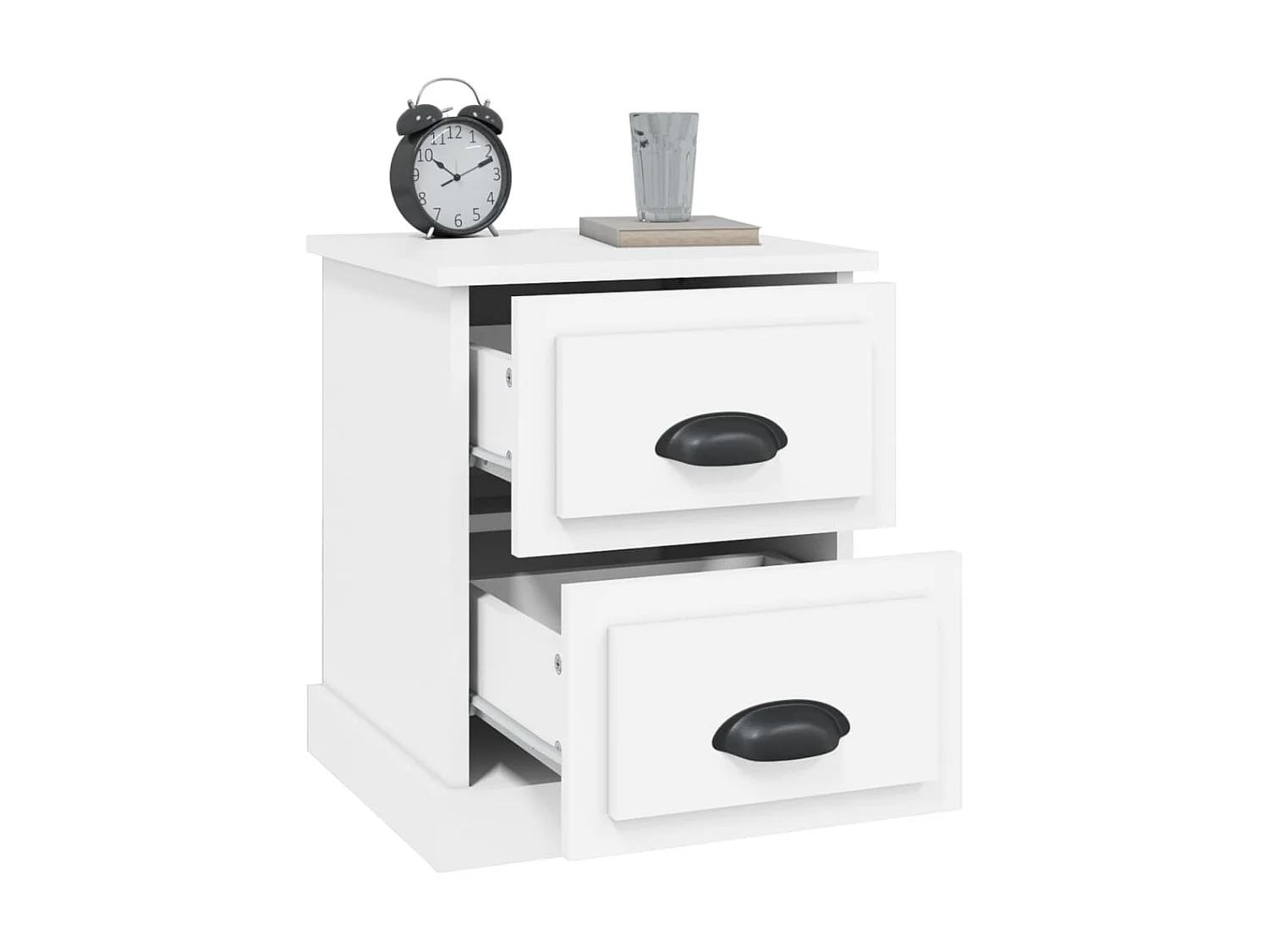 Nachttisch Nachtschrank Weiß 39x39x47,5 cm Holzwerkstoff -RN30369