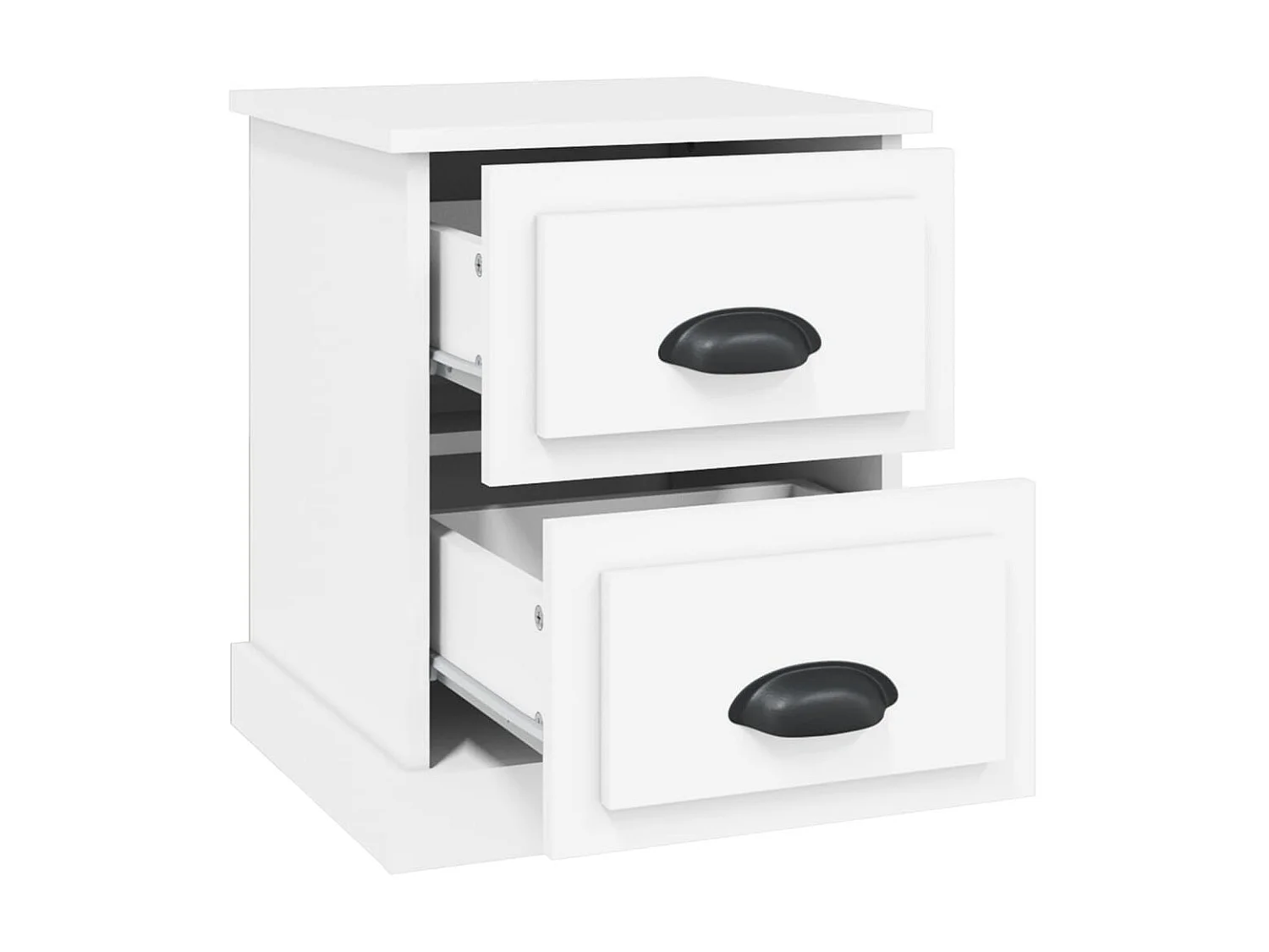 Nachttisch Nachtschrank Weiß 39x39x47,5 cm Holzwerkstoff -RN30369