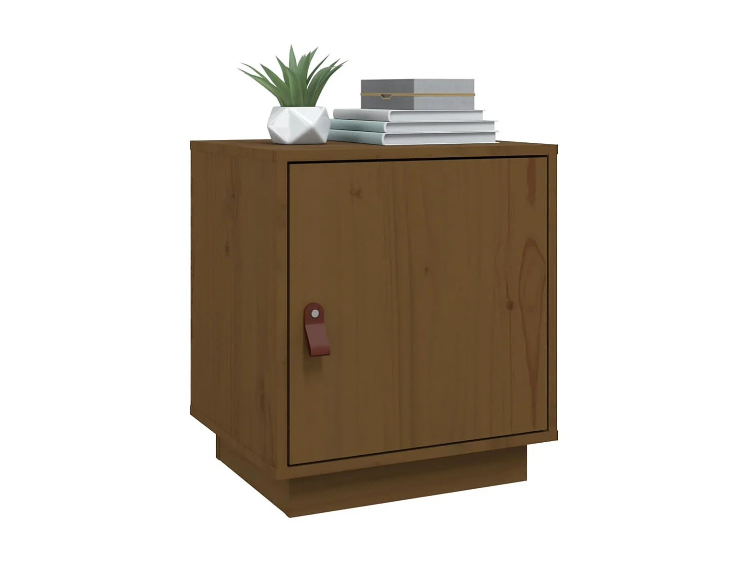 2er-Set Nachttische Nachtschrank Honigbraun 40x34x45 cm Massivholz Kiefer -RN41324