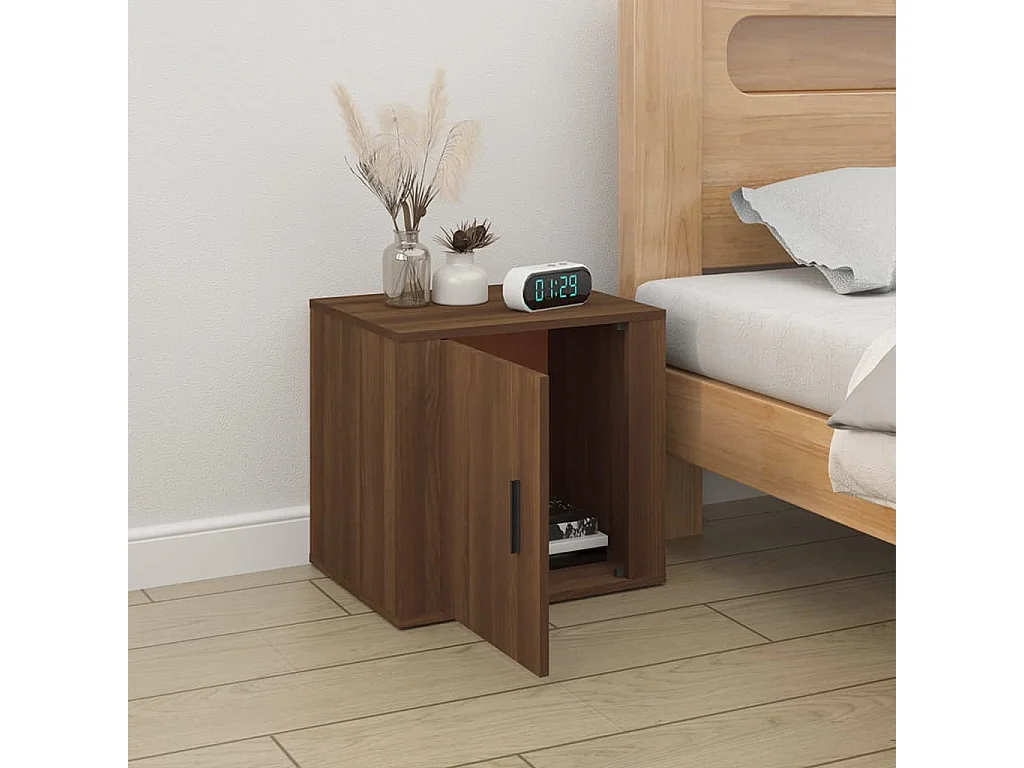 Nachttisch Nachtschrank Braun Eichen-Optik 50x39x47 cm -RN76113
