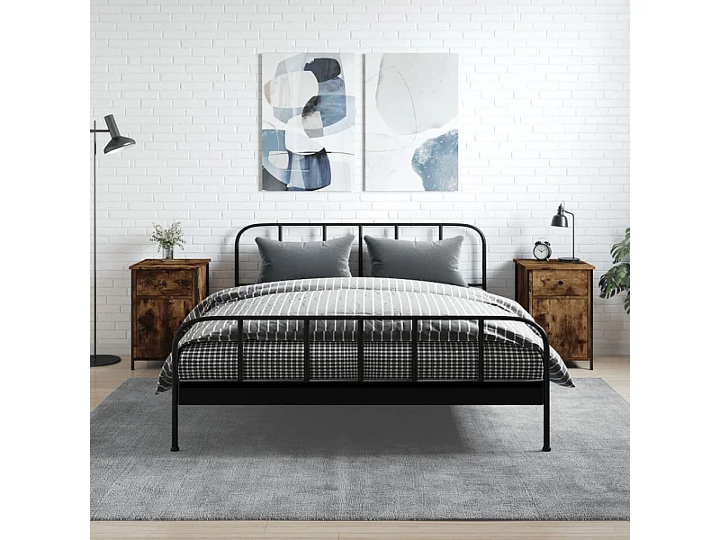 2er-Set Nachttische Nachtschrank Räuchereiche 40x42x60 cm Holzwerkstoff -RN21524