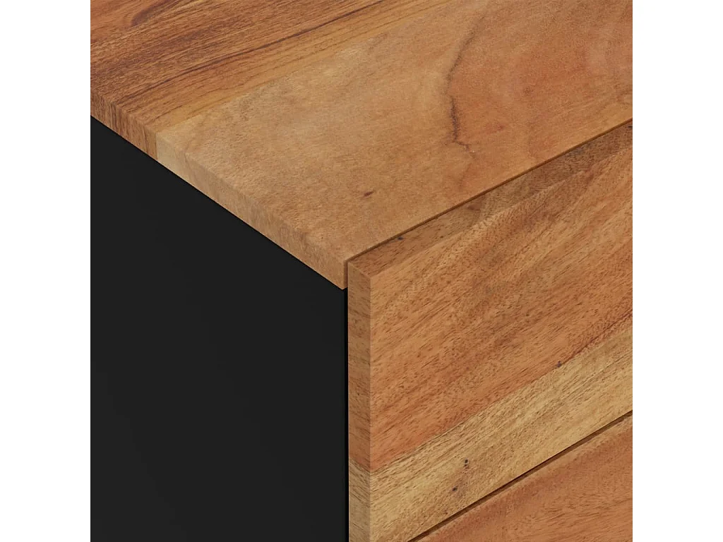 Nachttisch Nachtschrank 50x33x62 cm Massivholz Akazie & Holzwerkstoff -RN78605