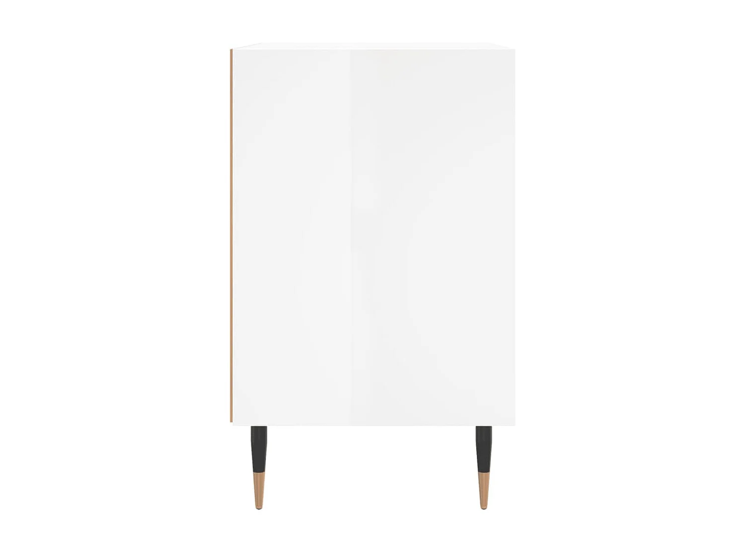 Nachttisch Nachtschrank Hochglanz-Weiß 40x30x50 cm Holzwerkstoff -RN12886