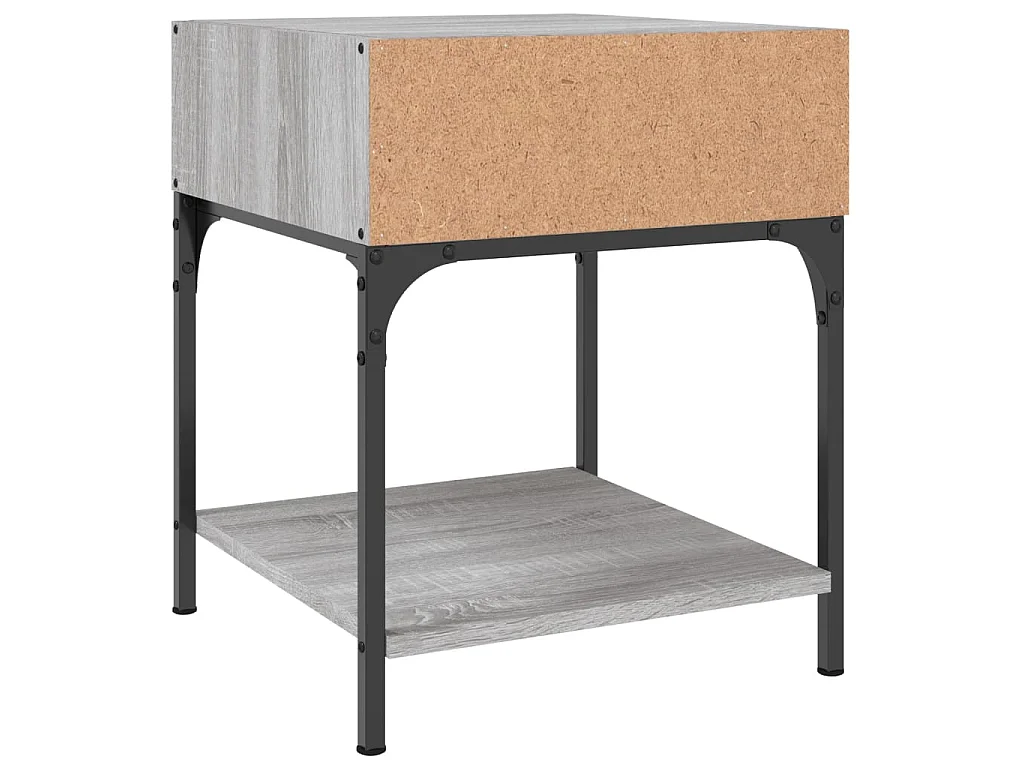 2er-Set Nachttische Nachtschrank Grau Sonoma 40x41x50 cm Holzwerkstoff -RN80668