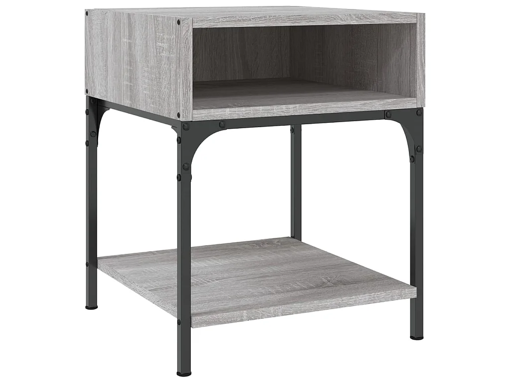 2er-Set Nachttische Nachtschrank Grau Sonoma 40x41x50 cm Holzwerkstoff -RN80668