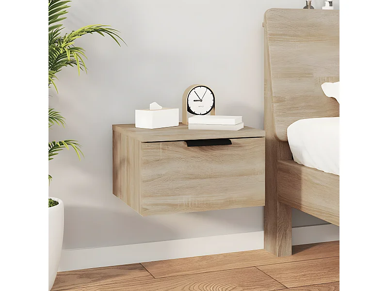 Wand-Nachttisch Nachtschrank Sonoma-Eiche 34x30x20 cm -RN65272