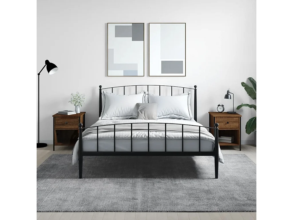 2er-Set Nachttische Nachtschrank Braun Eichen-Optik 40x42x50 cm Holzwerkstoff -RN19421