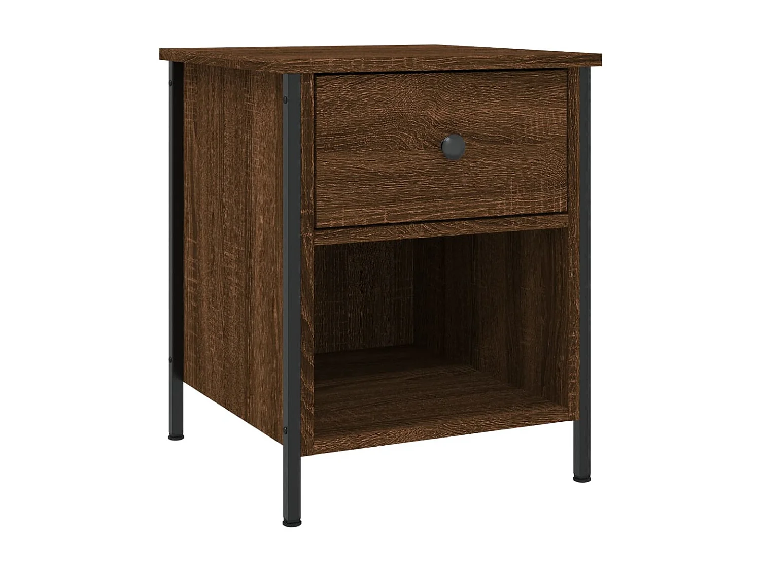 2er-Set Nachttische Nachtschrank Braun Eichen-Optik 40x42x50 cm Holzwerkstoff -RN19421