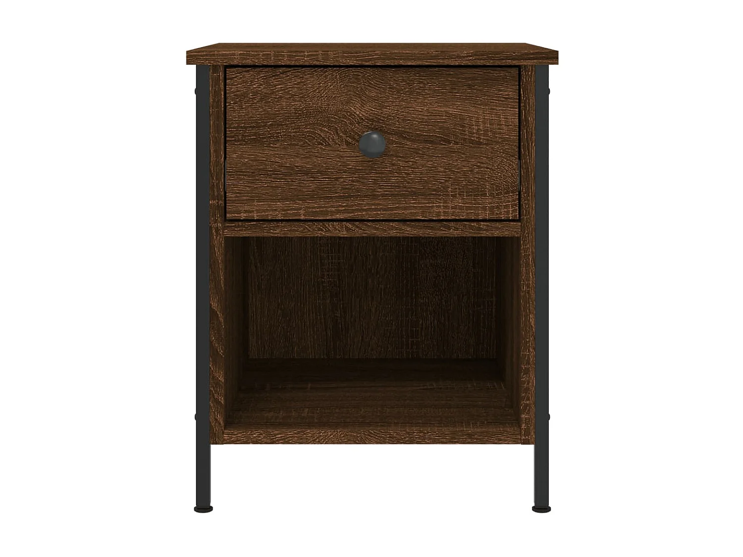 2er-Set Nachttische Nachtschrank Braun Eichen-Optik 40x42x50 cm Holzwerkstoff -RN19421