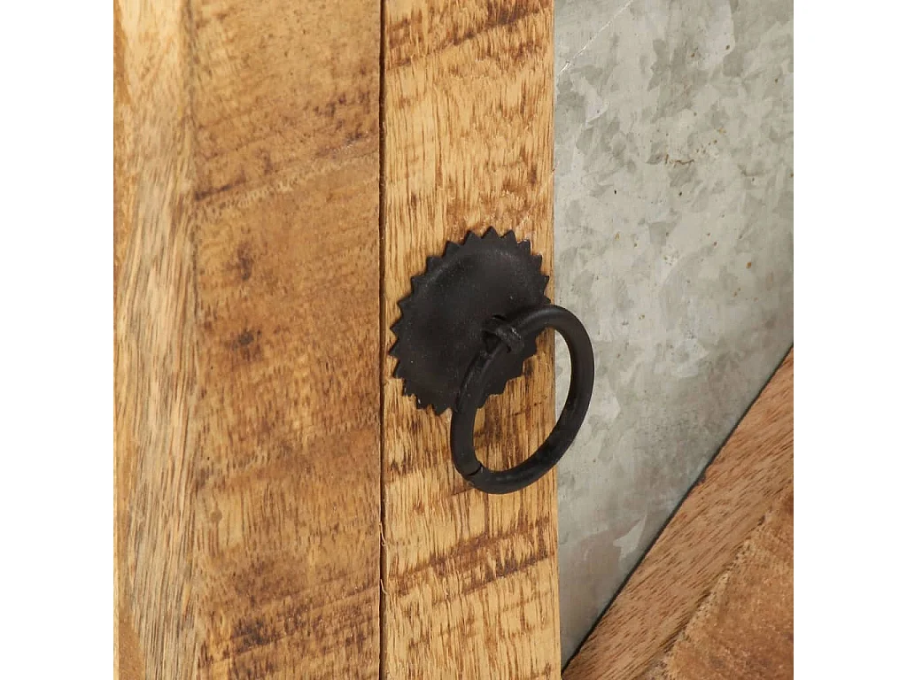 Nachttisch Nachtschrank 40 x 30 x 50 cm Mangoholz Massiv -RN95223