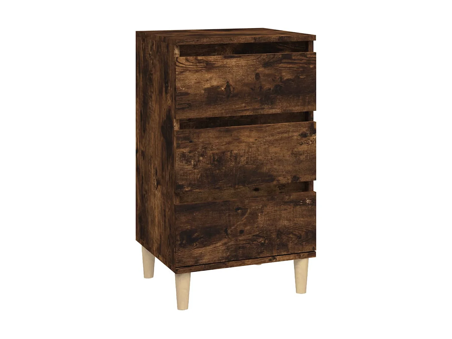 Nachttisch Nachtschrank Räuchereiche 40x35x70 cm Holzwerkstoff -RN67851