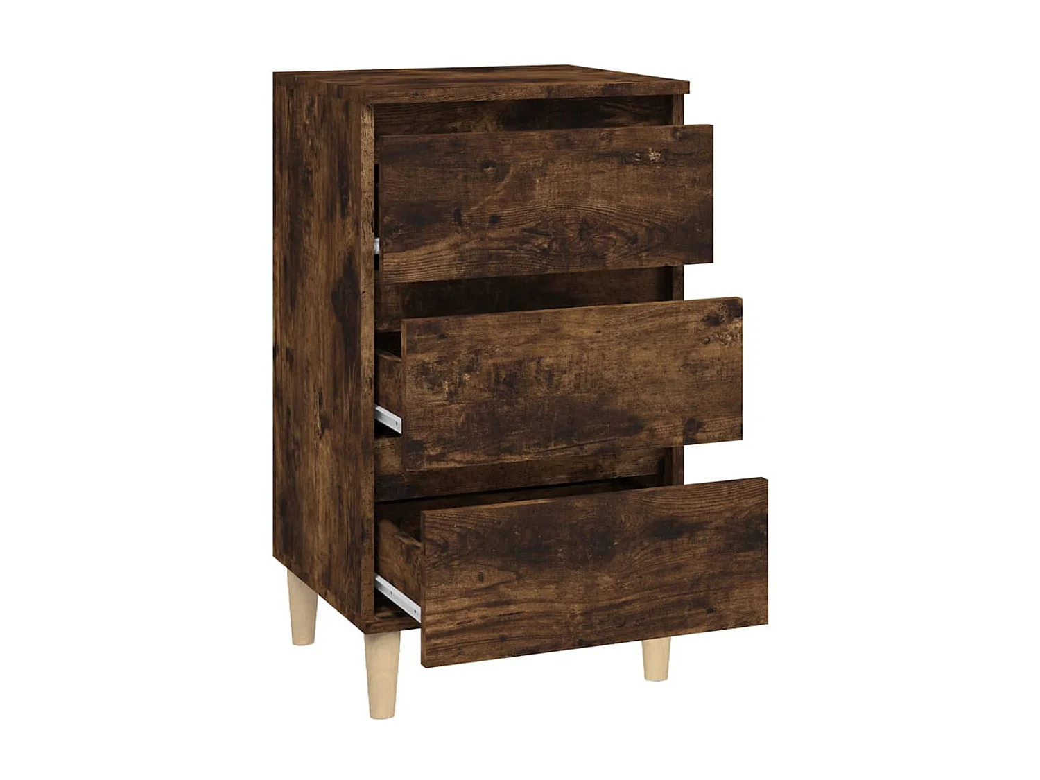 Nachttisch Nachtschrank Räuchereiche 40x35x70 cm Holzwerkstoff -RN67851