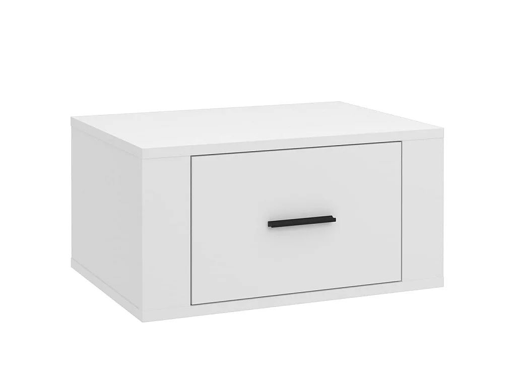 2er-Set Wand-Nachttische Nachtschrank Weiß 50x36x25 cm -RN95151