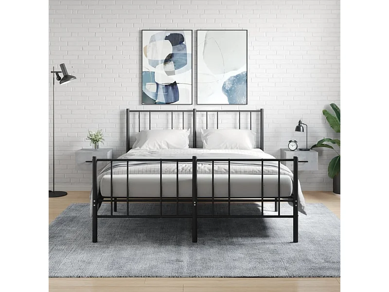 2er-Set Wand-Nachttische Nachtschrank Betongrau 35x35x20 cm -RN51051