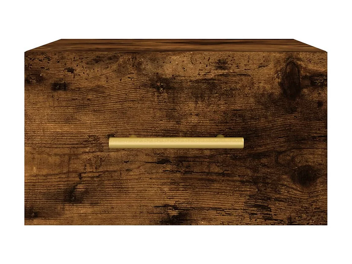 2er-Set Wand-Nachttische Nachtschrank Räuchereiche 35x35x20 cm -RN34493