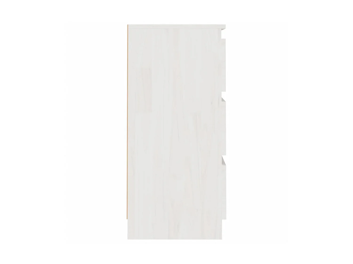 2er-Set Nachtschränke Nachttische Weiß 40x29,5x64 cm Massivholz Kiefer -RN84853