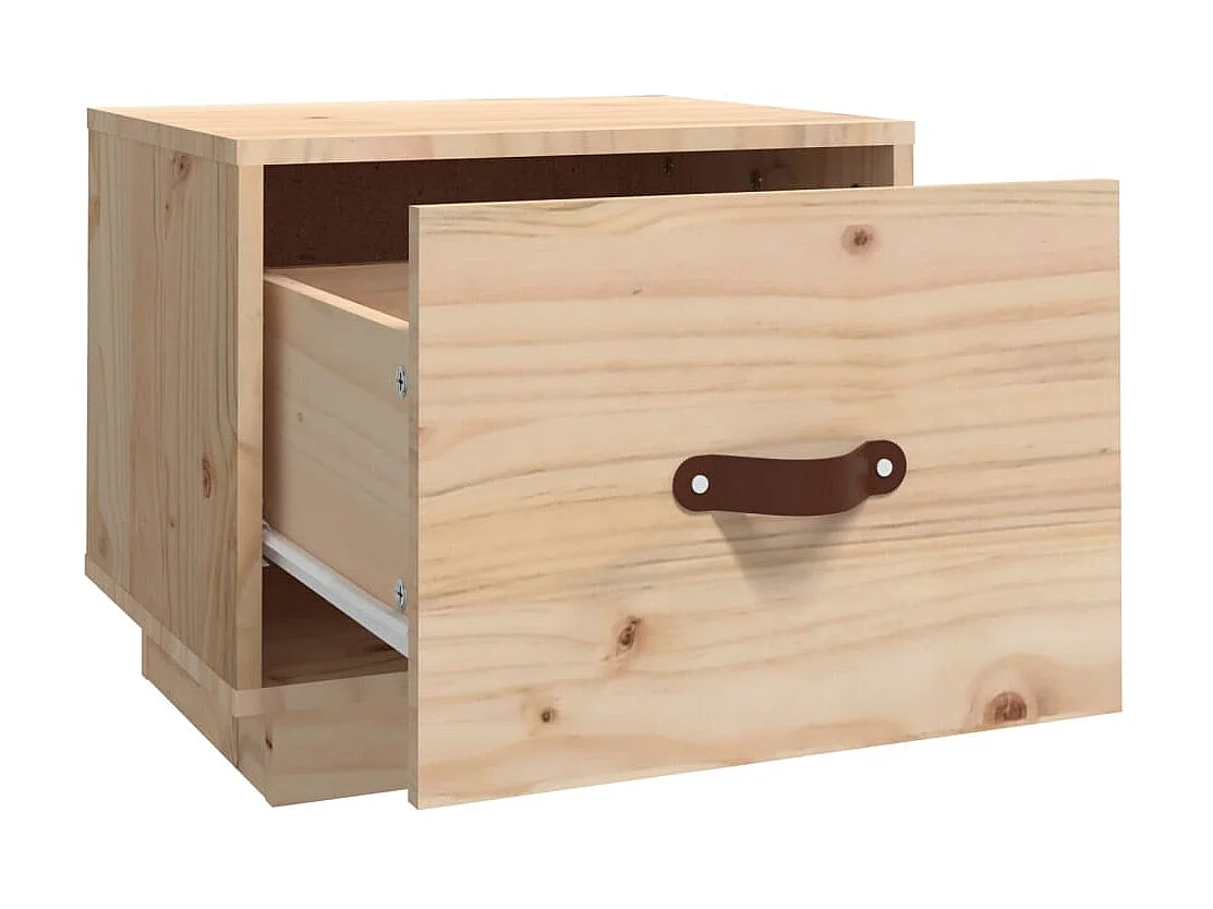 2er-Set Nachttische Nachtschrank 40x34x35 cm Massivholz Kiefer -RN73596