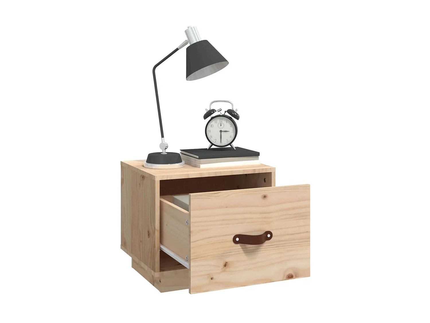 2er-Set Nachttische Nachtschrank 40x34x35 cm Massivholz Kiefer -RN73596