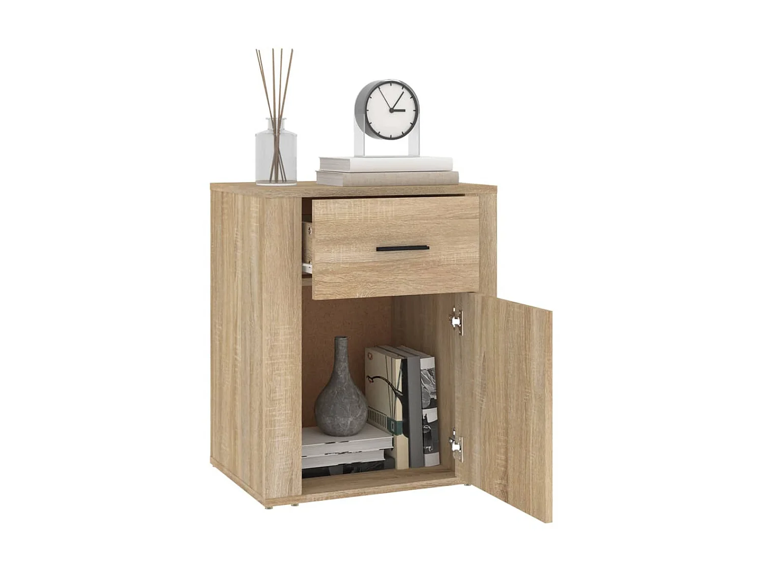 Nachttisch Nachtschrank Sonoma-Eiche 50x36x60 cm Holzwerkstoff -RN21473