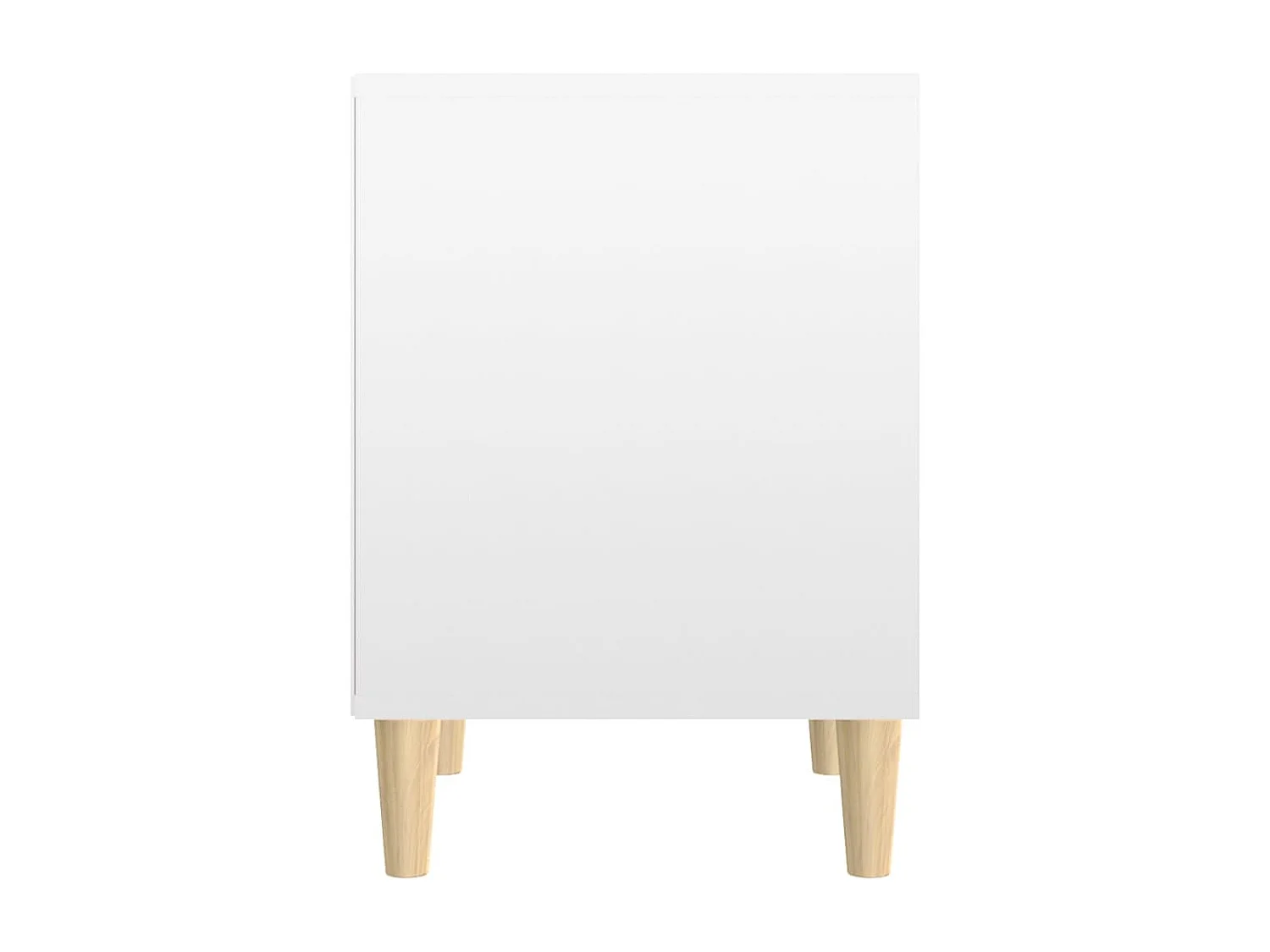 Nachttisch Nachtschrank Hochglanz-Weiß 40x35x50 cm Holzwerkstoff -RN80168