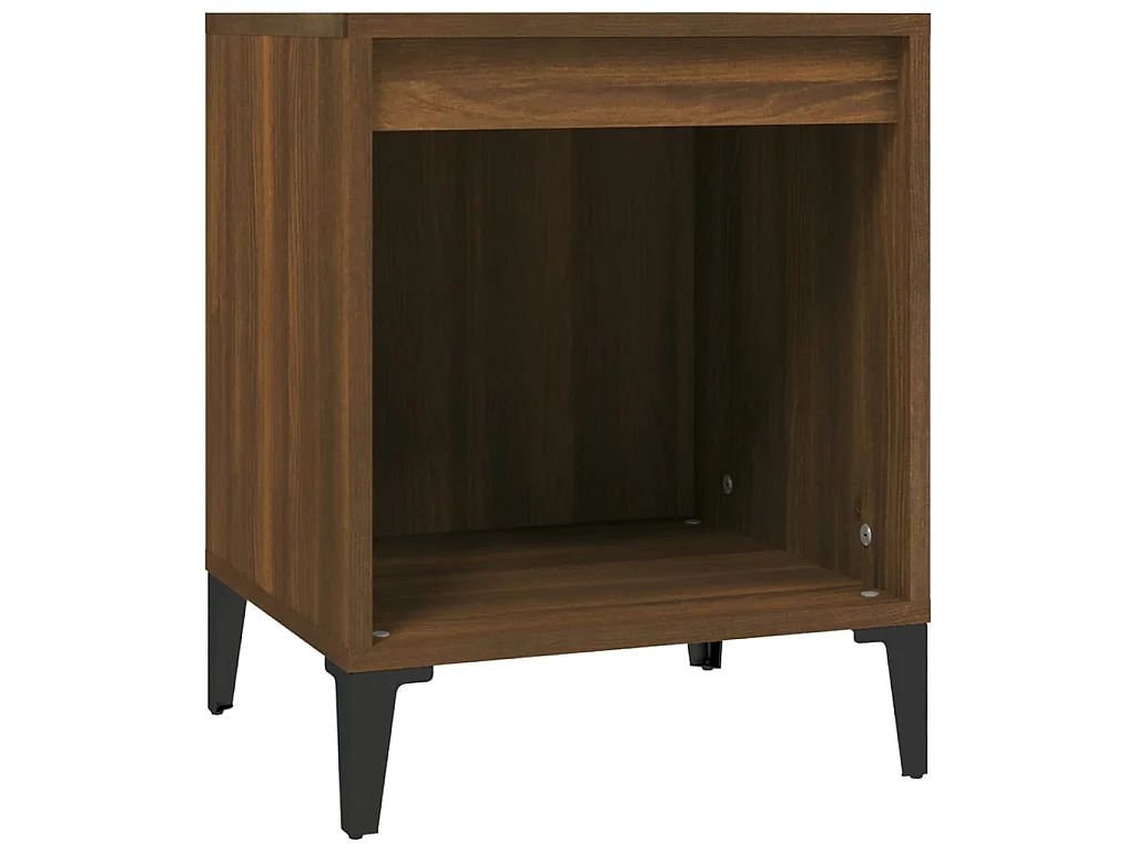 2er-Set Nachttische Nachtschrank Braun Eichen-Optik 40x35x50 cm -RN42226