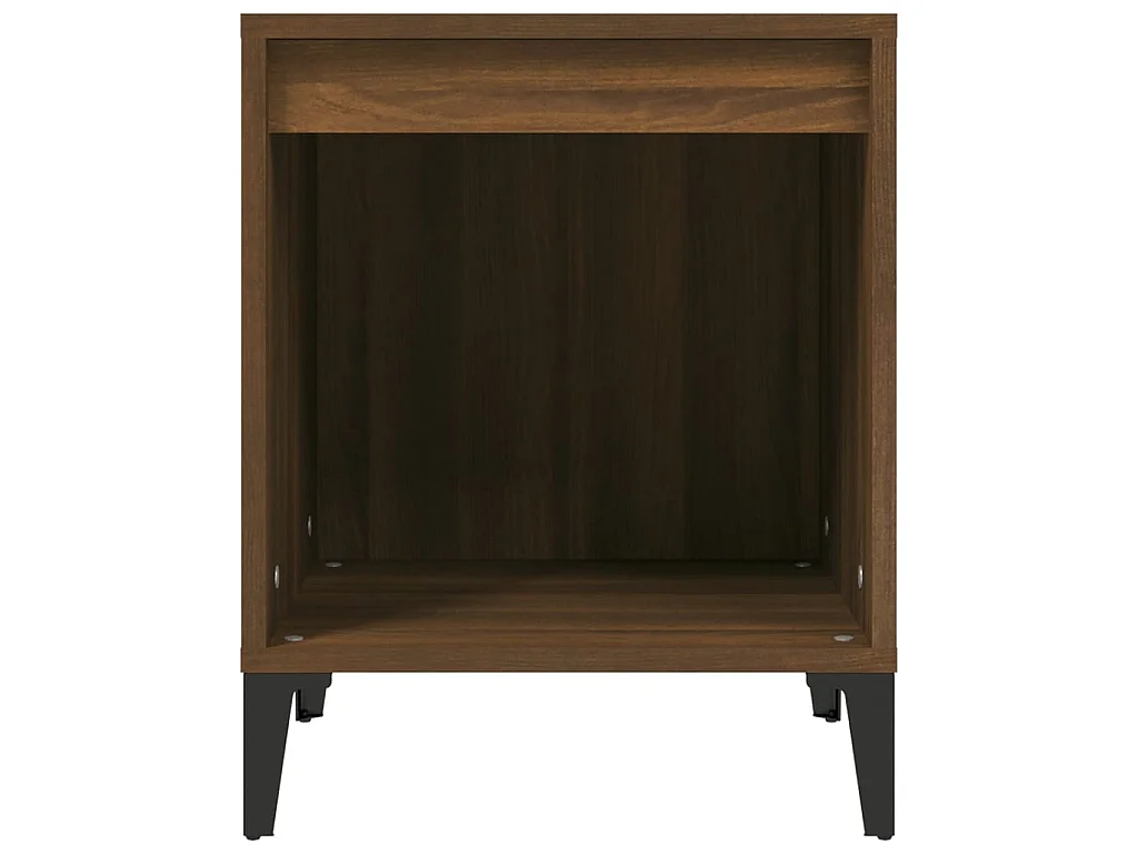 2er-Set Nachttische Nachtschrank Braun Eichen-Optik 40x35x50 cm -RN42226