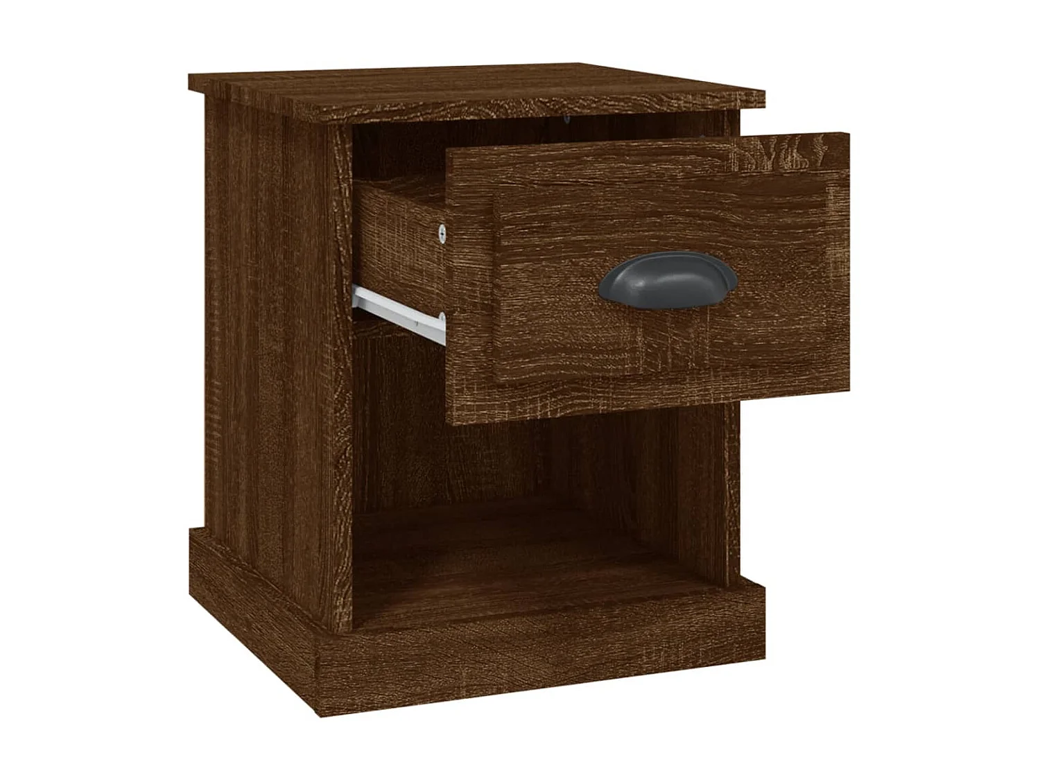 2er-Set Nachttische Nachtschrank Braun Eiche 39x39x47,5 cm Holzwerkstoff -RN96662