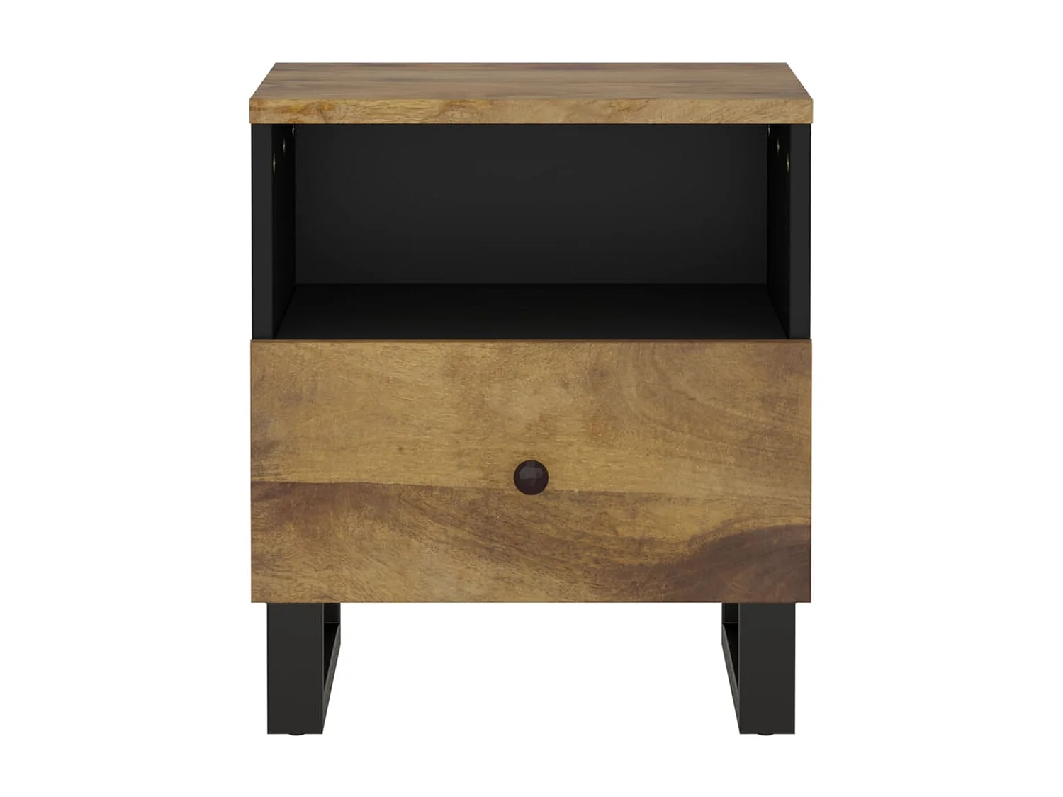 Nachttisch Nachtschrank Massivholz Mango & Holzwerkstoff -RN34809