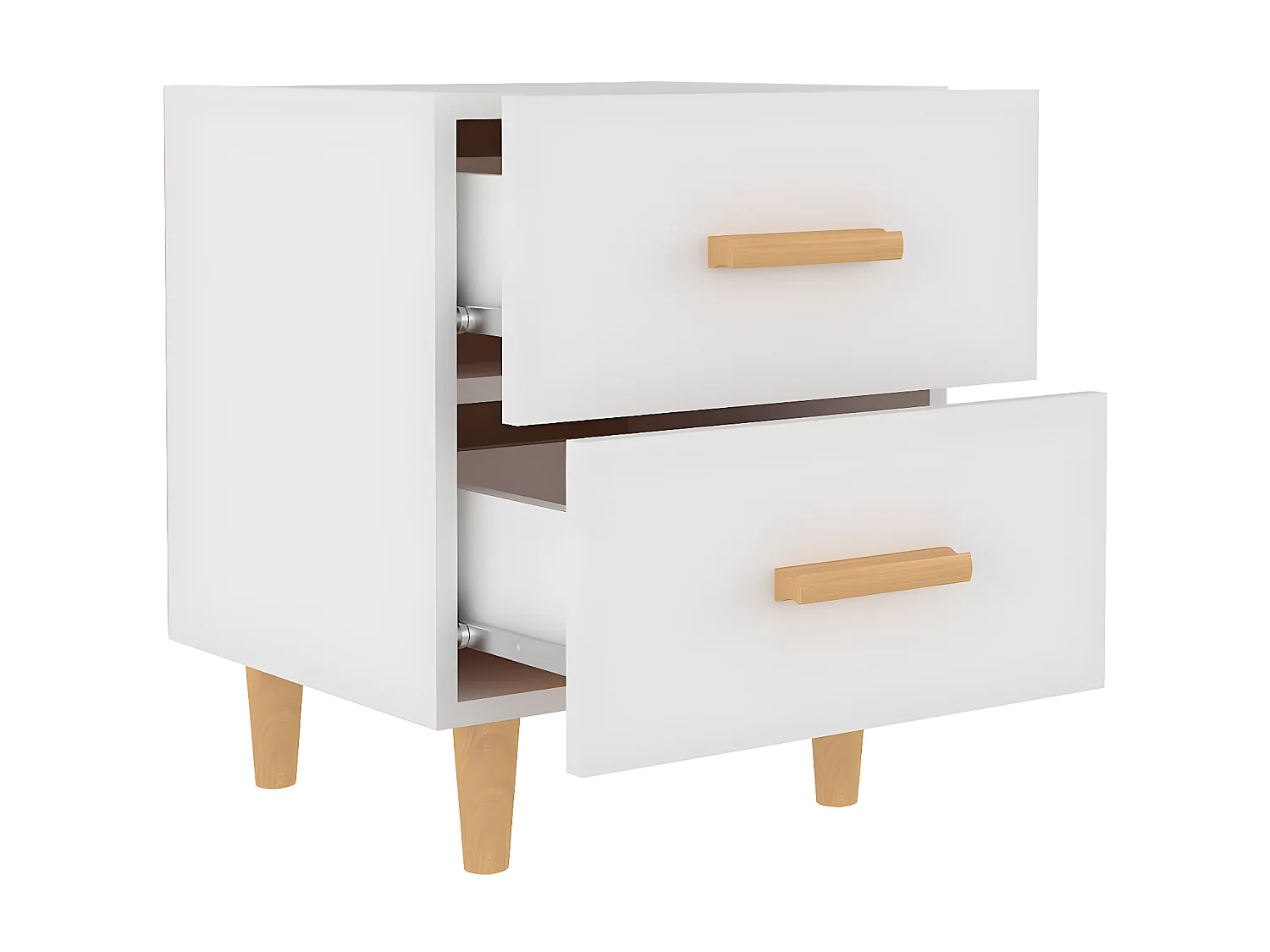 Nachttisch Nachtschrank Weiß 40x35x47,5 cm -RN63637