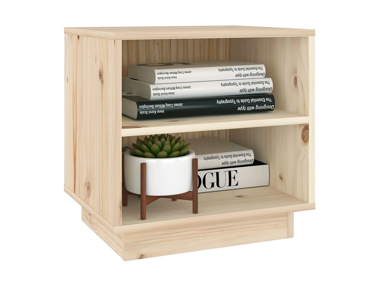 Nachttisch Nachtschrank 40x34x40 cm Massivholz Kiefer -RN77491