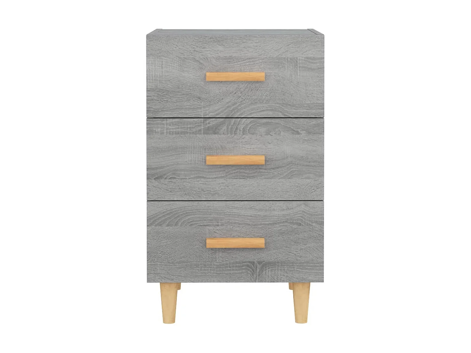 Nachttisch Grau Nachtschrank Sonoma Holzwerkstoff 40x40x66 cm -RN37846