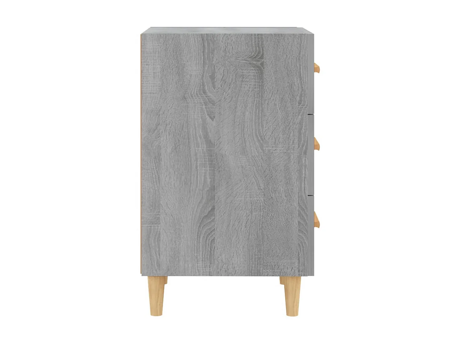 Nachttisch Grau Nachtschrank Sonoma Holzwerkstoff 40x40x66 cm -RN37846