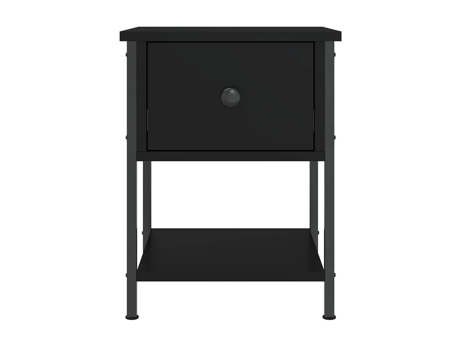 Nachttisch Nachtschrank Schwarz 34x35,5x45 cm Holzwerkstoff -RN64952