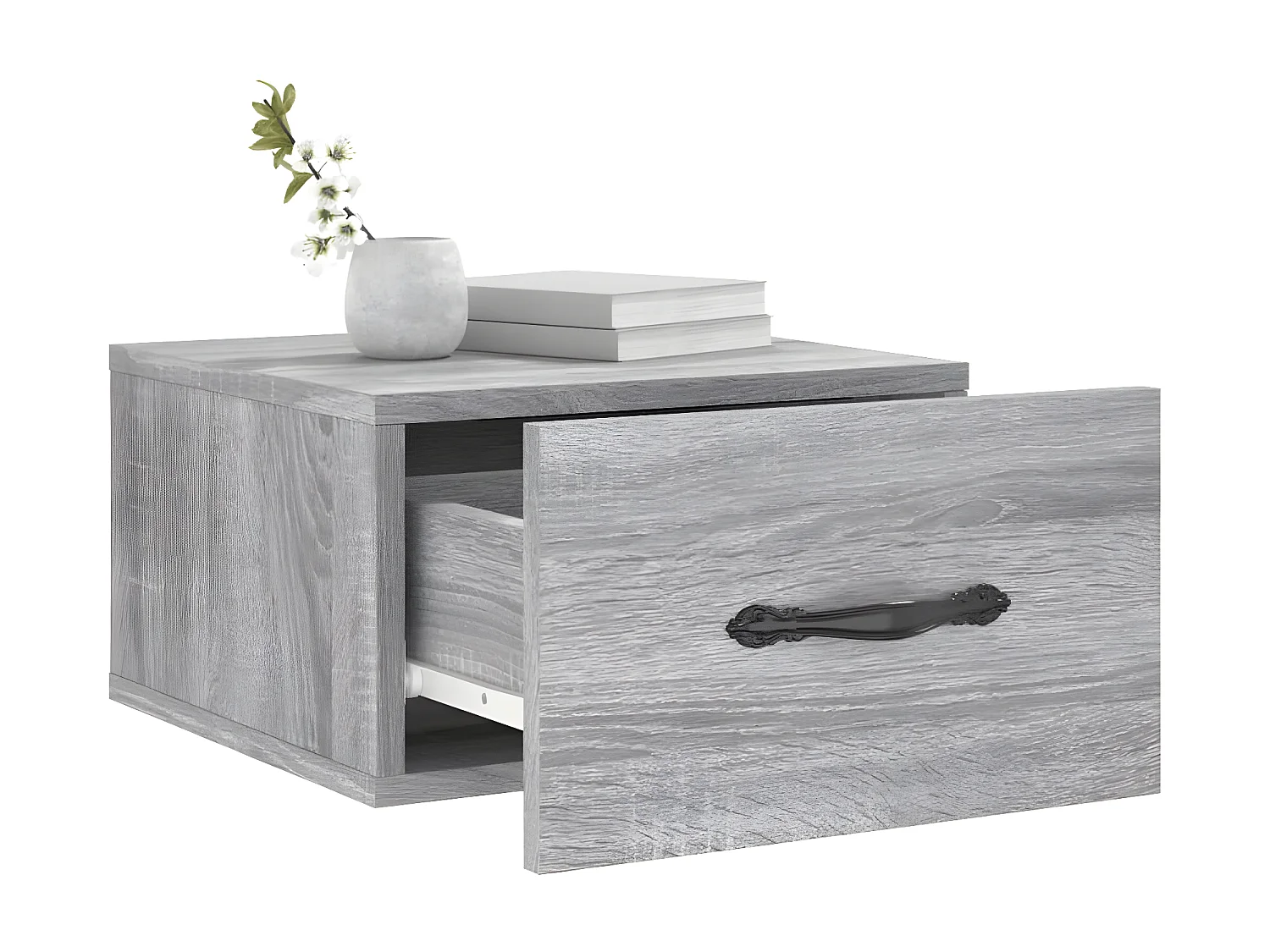 2er-Set Wand-Nachttische Nachtschrank Grau Sonoma 35x35x20 cm -RN86715