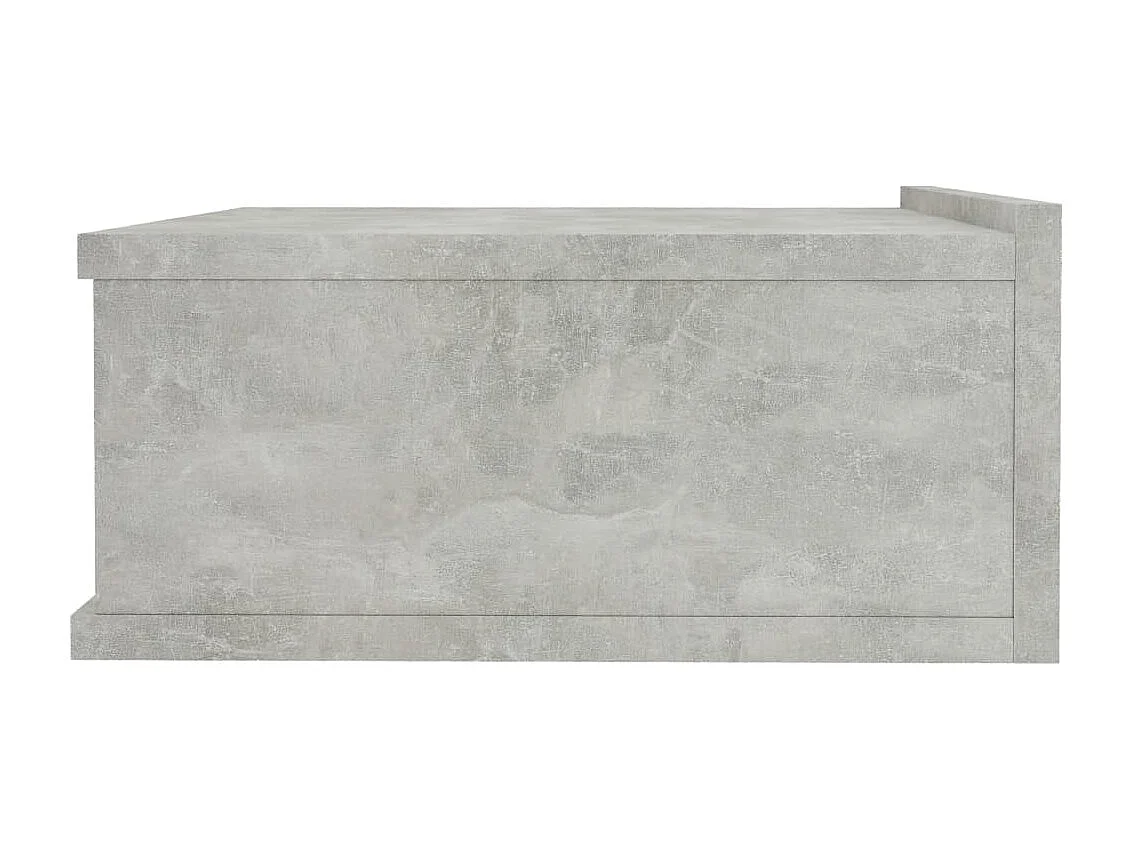 Hängender Nachttisch Nachtschrank Betongrau 40x30x15 cm Holzwerkstoff -RN29997