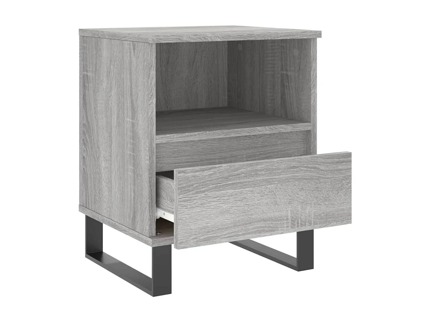 Nachttisch Grau Nachtschrank Sonoma 40x35x50 cm Holzwerkstoff -RN90071