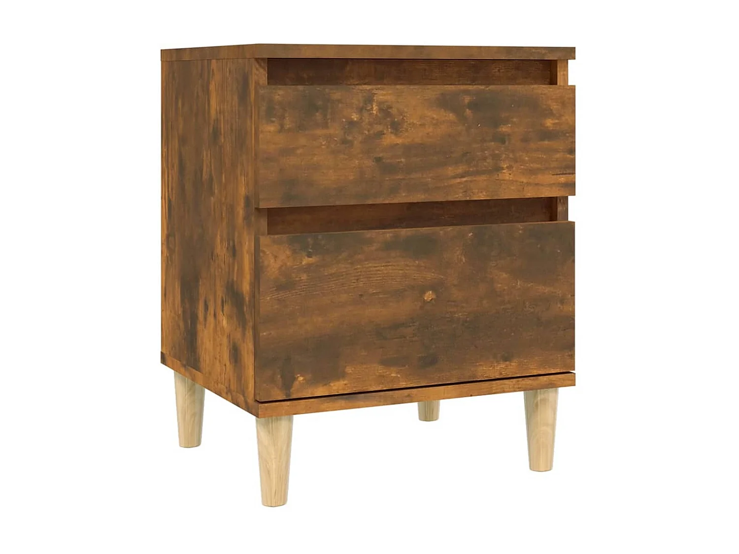 2er-Set Nachttische Nachtschrank Räuchereiche 40x35x50 cm -RN57242