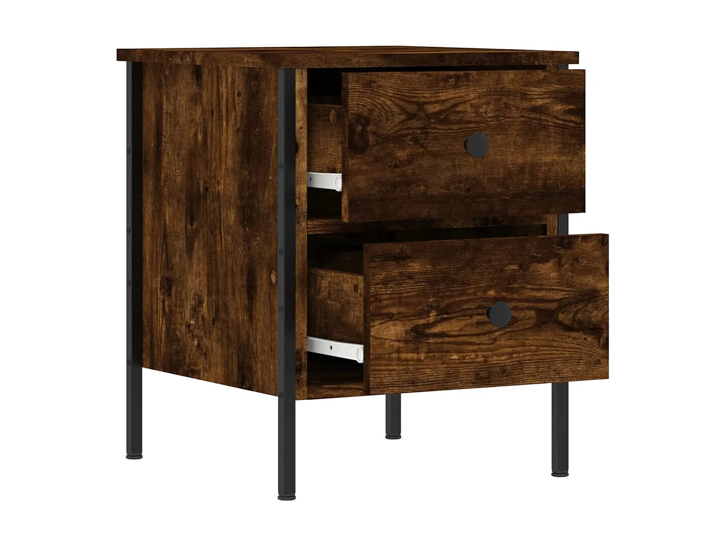 Nachttisch Nachtschrank Räuchereiche 40x42x50 cm Holzwerkstoff -RN37975