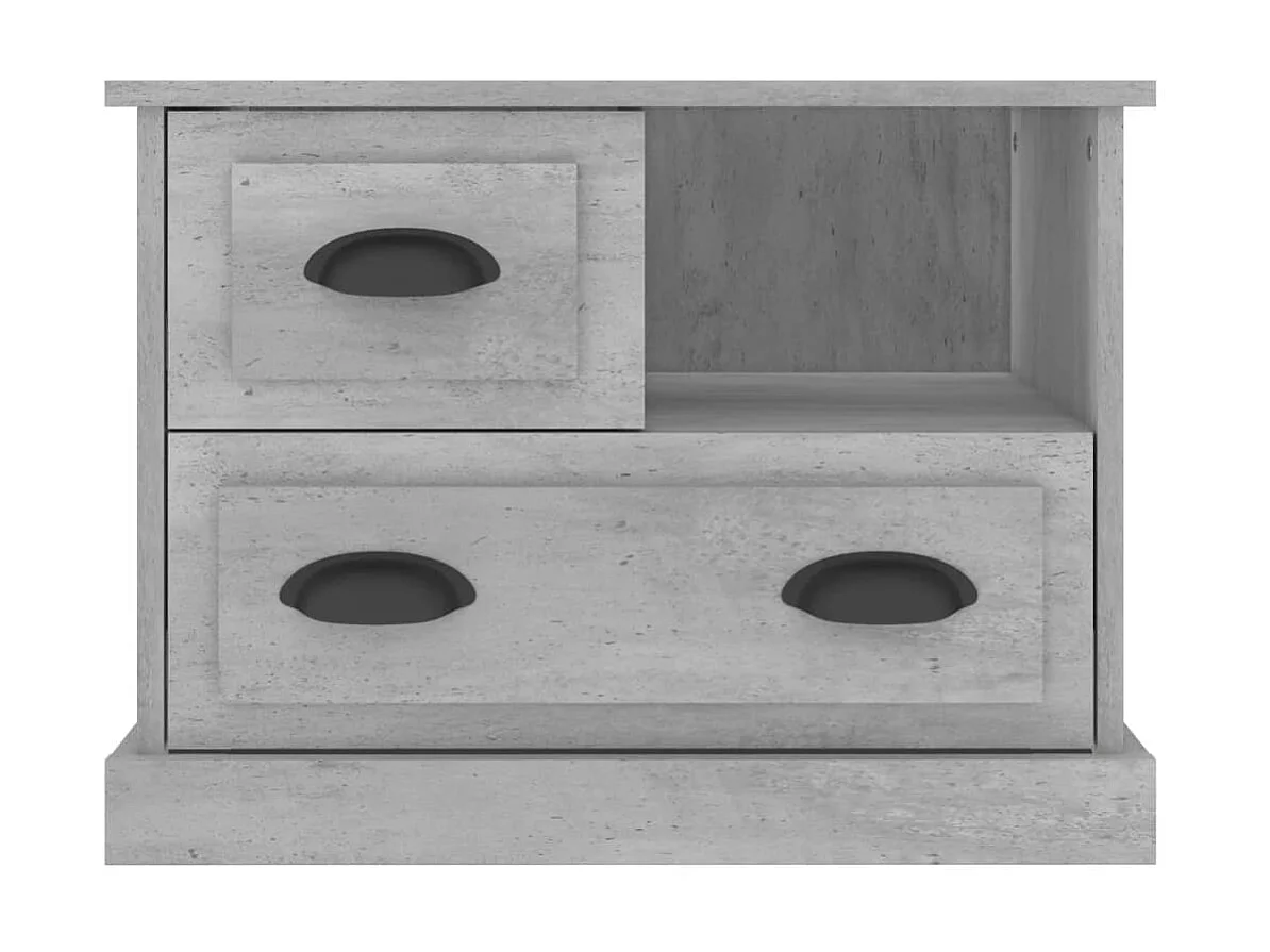 Nachttisch Betongrau Nachtschrank 60x39x45 cm -RN59835